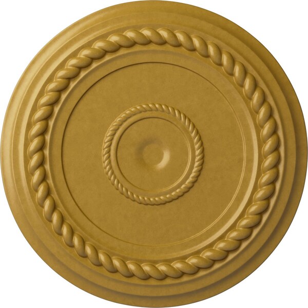 Ekena Millwork Alexandria Rope Ceiling Medallion (Fits Canopies up to 4 5/8"), 19 5/8"OD x 1 1/2"P, Iridescent Gold CM18ALIGS - main